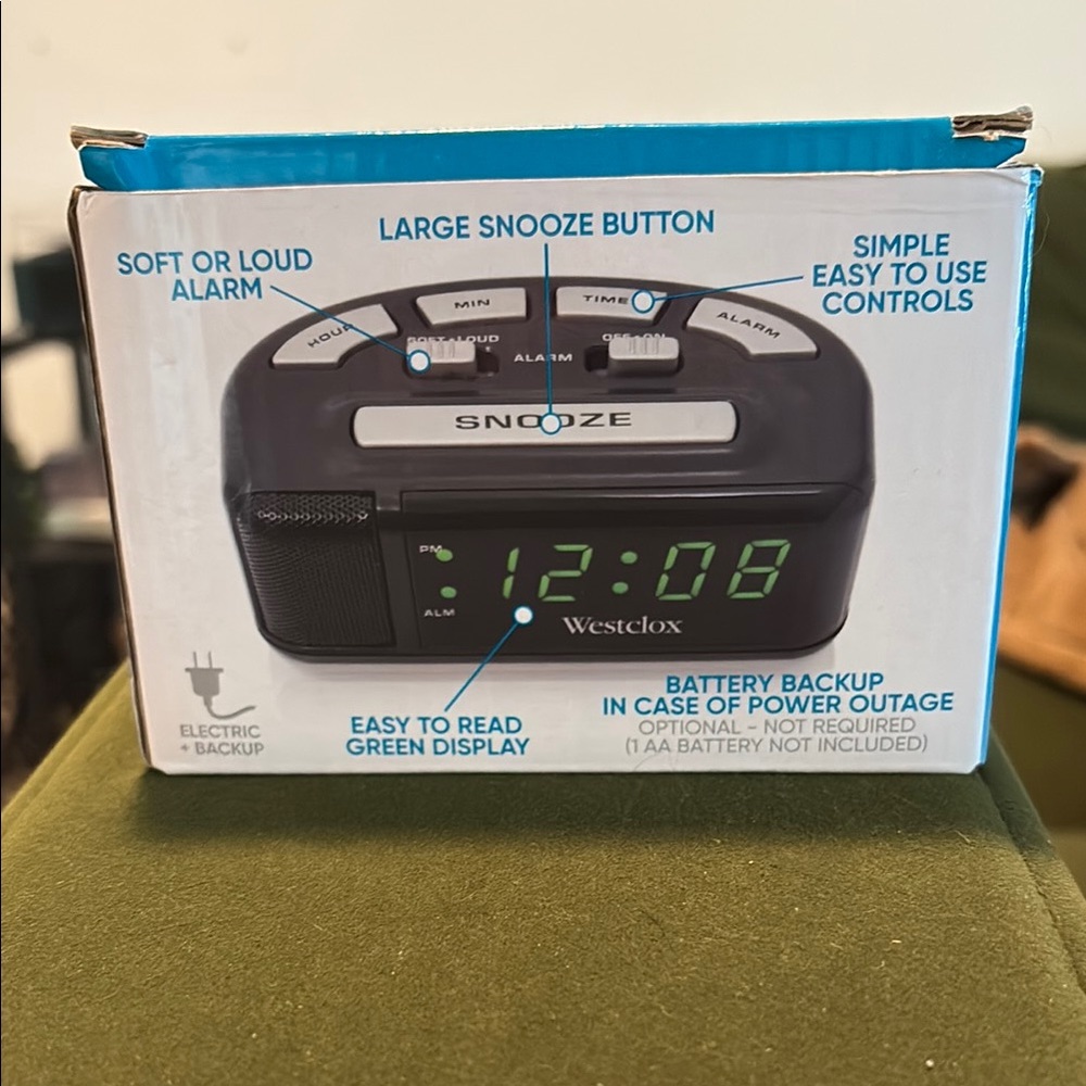 Westclox Black Digital Alarm Clock